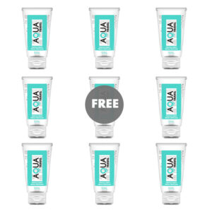 AQUA TRAVEL - LUBRICANTE BASE AGUA SABOR FRUTAS TROPICALES - 50 ML 8+1 GRATIS