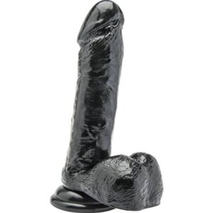 GET REAL - DILDO 18 CM CON TESTÍCULOS NEGRO