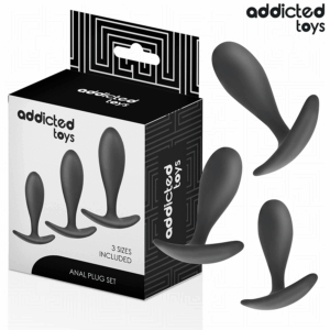ADDICTED TOYS - SET DE 3 PLUG ANAL SILICONA MODELO 2