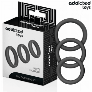ADDICTED TOYS - SET DE ANILLOS SILICONA PLANOS