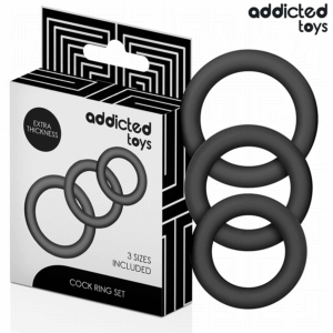 ADDICTED TOYS - SET DE ANILLOS SILICONA MODELO 1