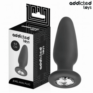 ADDICTED TOYS - PLUG ANAL CON JOYA SILICONA TALLA S 8,8 CM