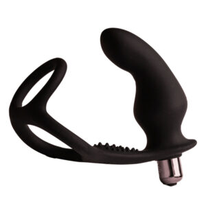ROCKS- OFF - RO- ZEN RRO PLUG ANAL CON ANILLO VIBRADOR PARA EL PENE NEGRO