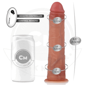 COCK MILLER - DILDO HIPERREALÍSTICO CON VENTOSA Y THRUSTING CON CONTROL REMOTO 21,5 CM