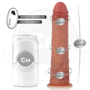 COCK MILLER - DILDO HIPERREALÍSTICO CON VENTOSA Y THRUSTING CON CONTROL REMOTO 20,5 CM