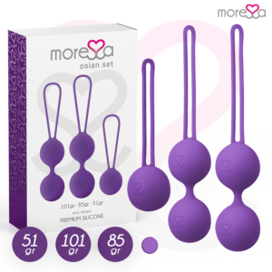 MORESSA - OSIAN SET Osian One; 51 Gr / Osian Two; 101 Gr / Osian Three 85 gr PREMIUM SILICONA LILA